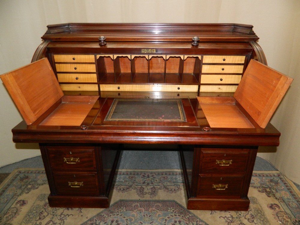 mahogany cylinder desk View V