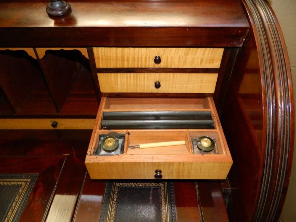 mahogany cylinder desk View VI