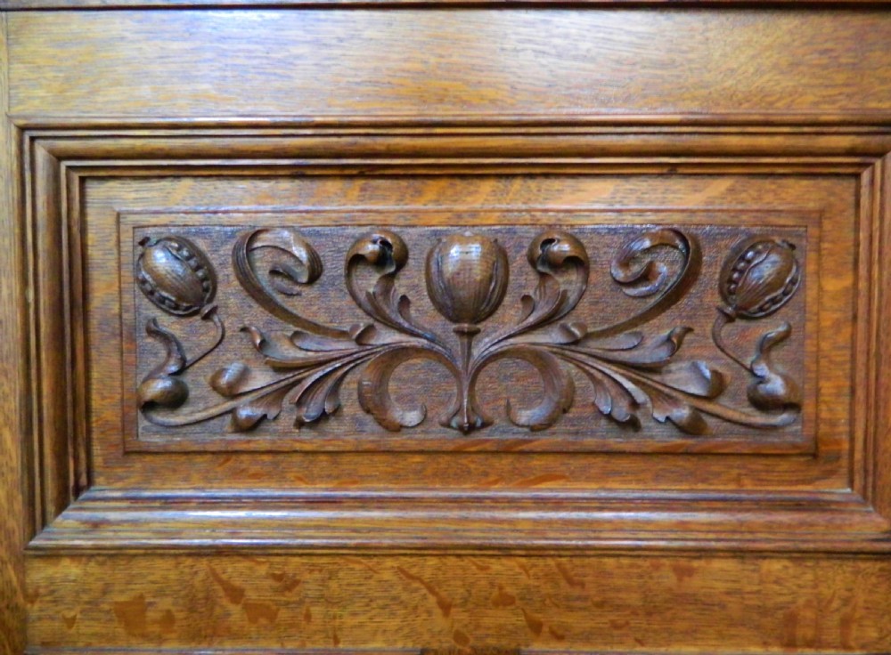 Arts & Crafts oak press cupboard View III