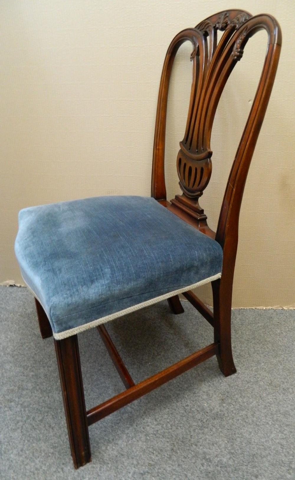 good quality set of 12 mahogany dining chairs View V