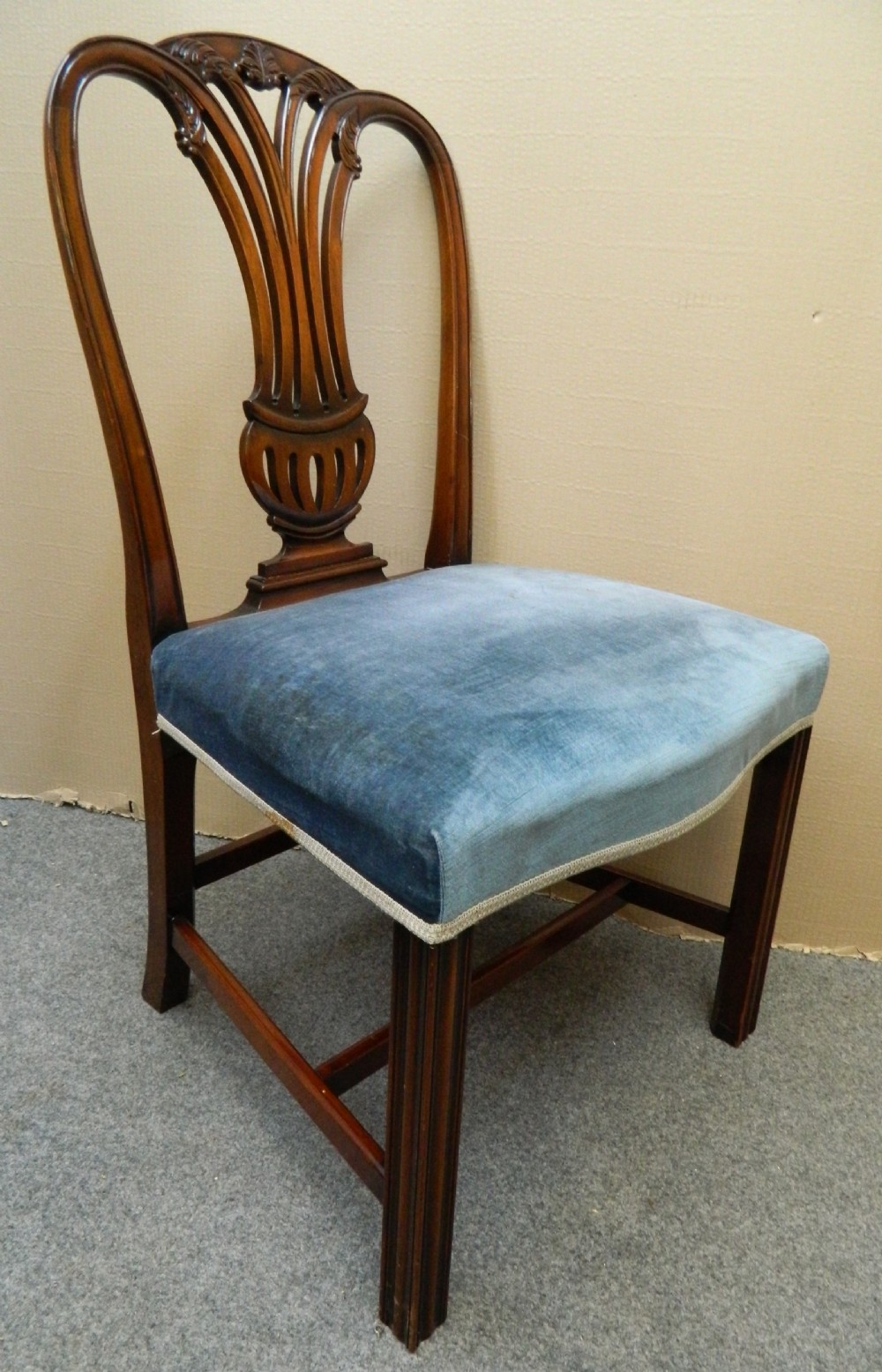 good quality set of 12 mahogany dining chairs View VI