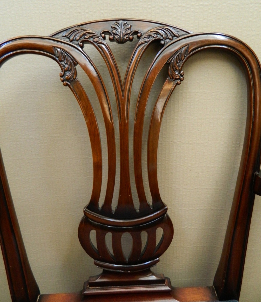 good quality set of 12 mahogany dining chairs View VII