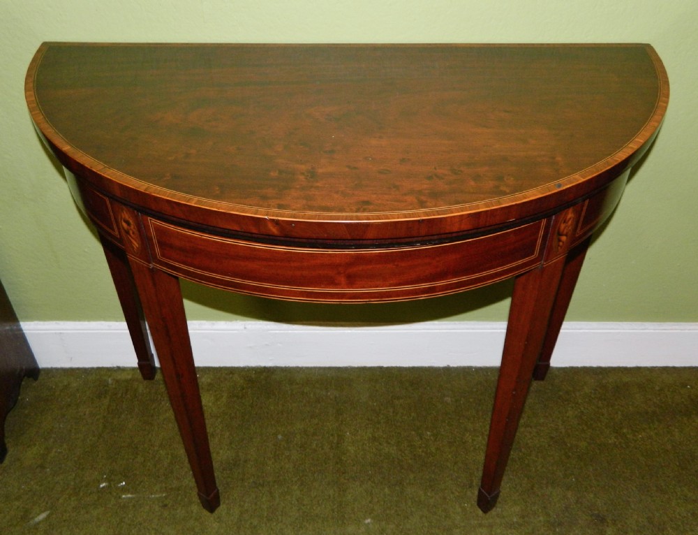 inlaid Georgian mahogany card table View II