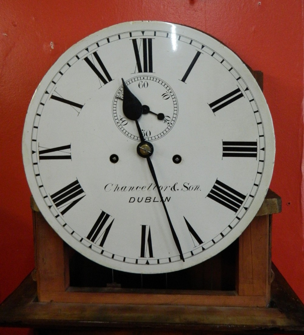 Irish mahogany grandfather clock View V