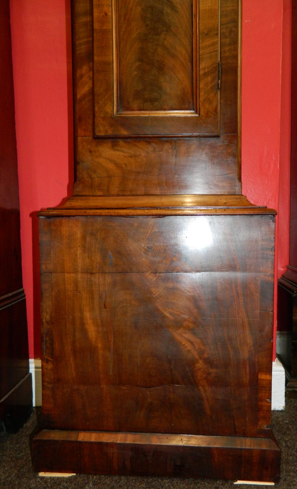 Irish mahogany grandfather clock View VII