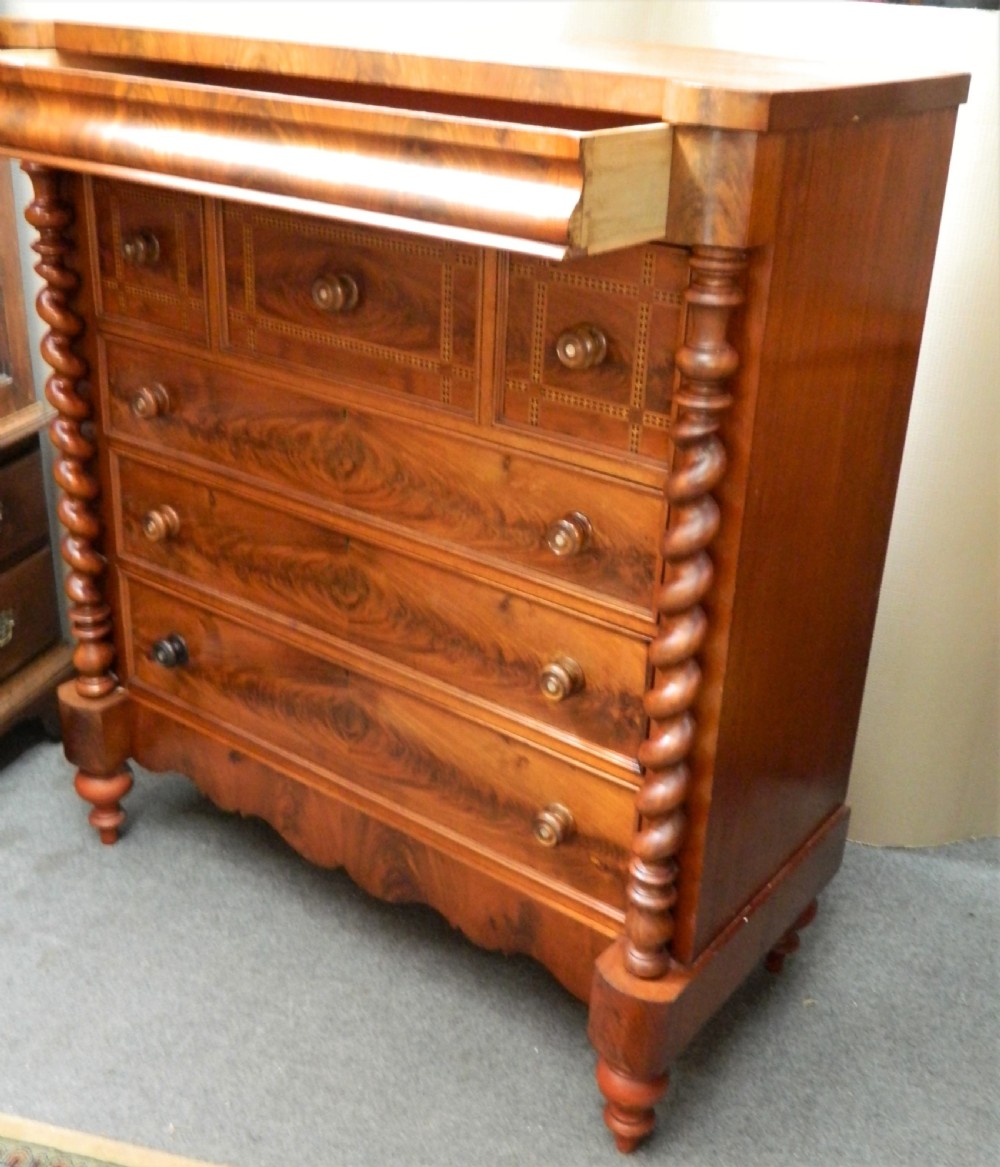 large mahogany scotch chest of drawers View II