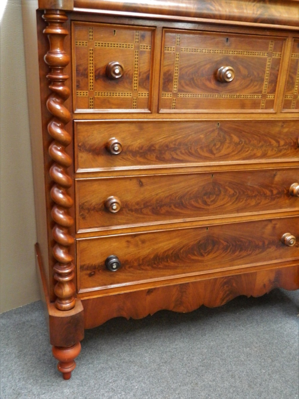 large mahogany scotch chest of drawers View III