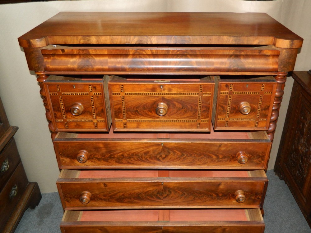 large mahogany scotch chest of drawers View V