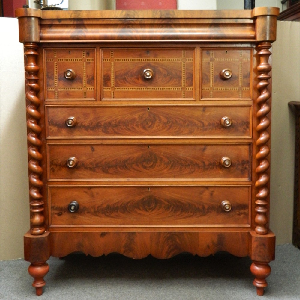 large mahogany scotch chest of drawers View VI