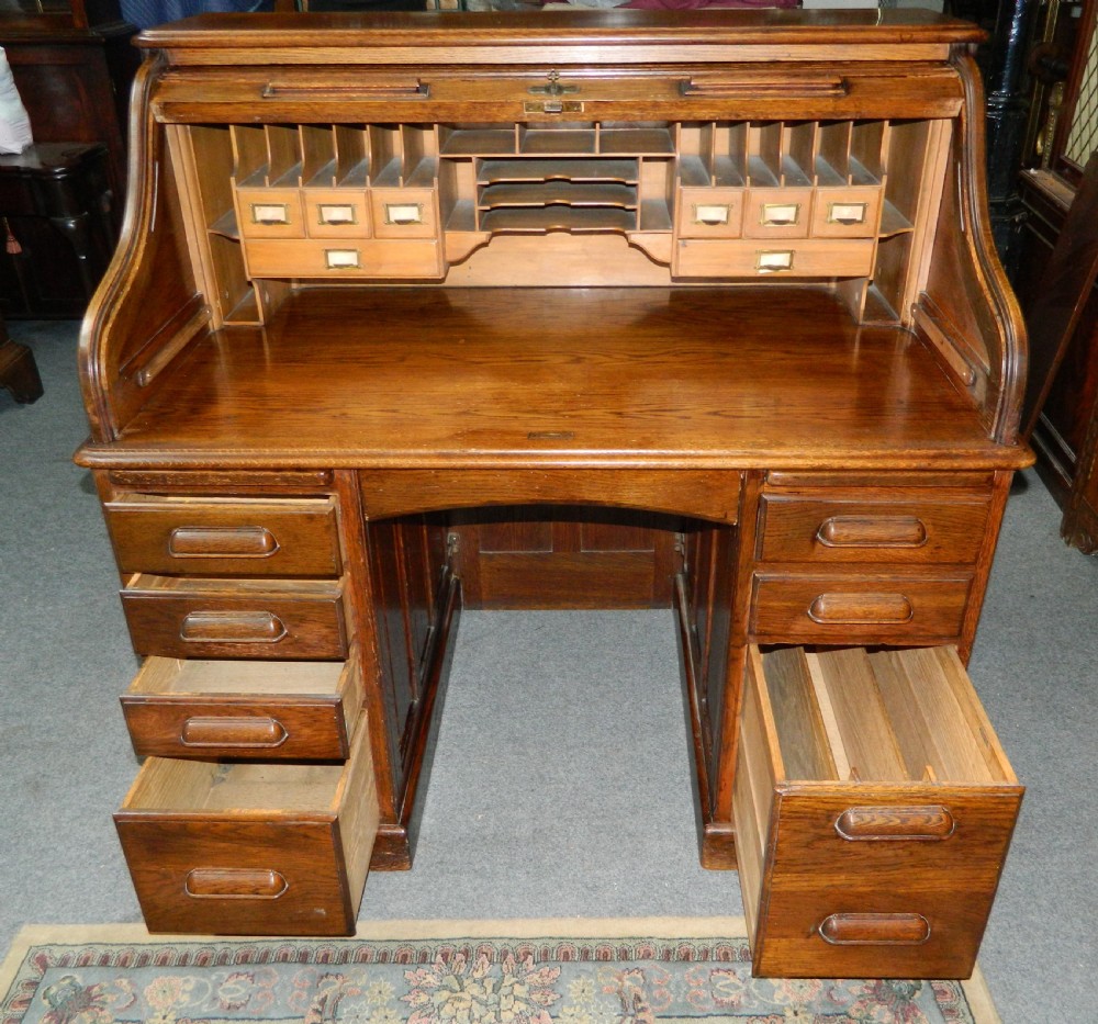 oak roll top desk View VI