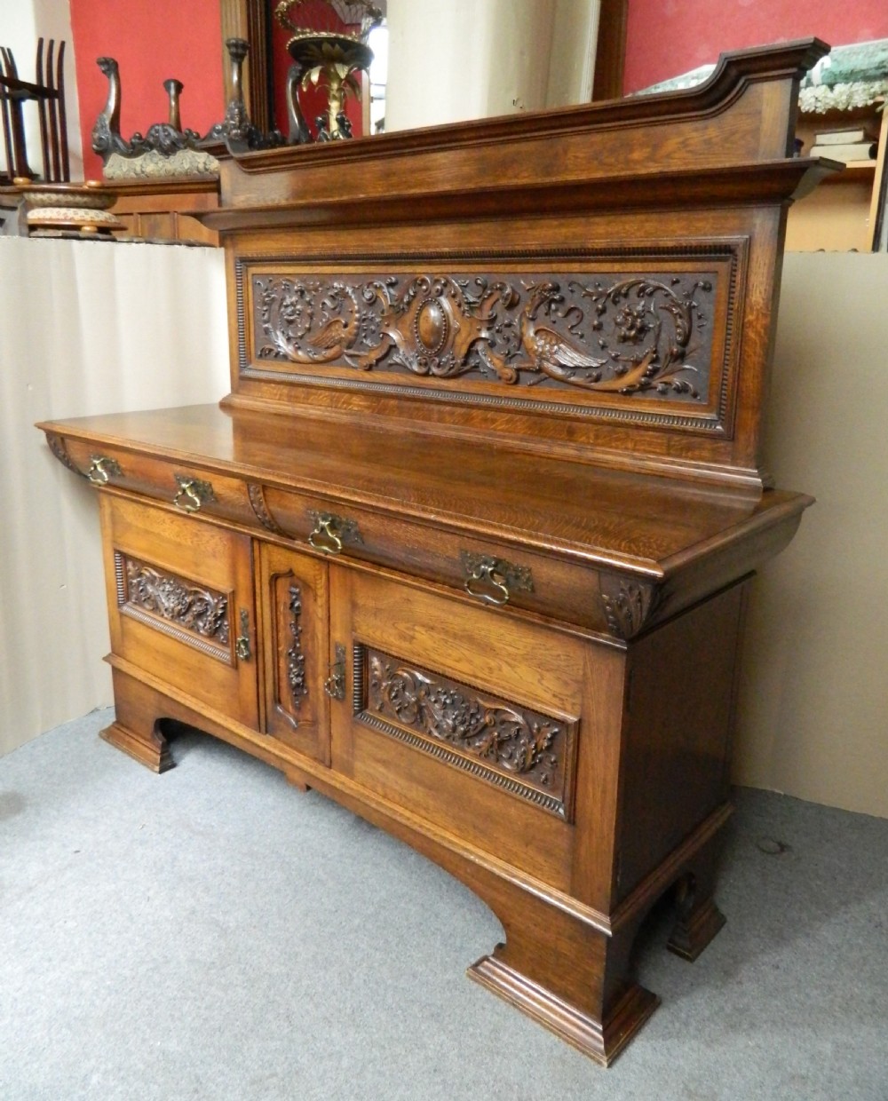Arts & Crafts oak sideboard View II
