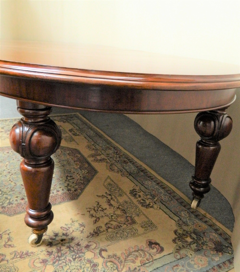 large 12' mahogany extending dining table View III