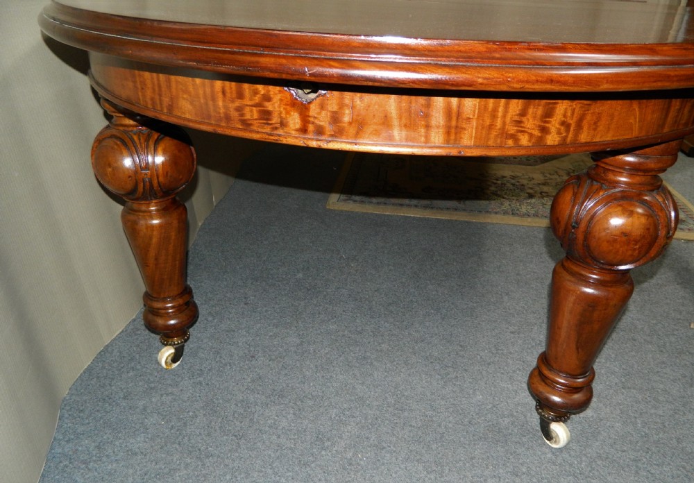 large 12' mahogany extending dining table View IV