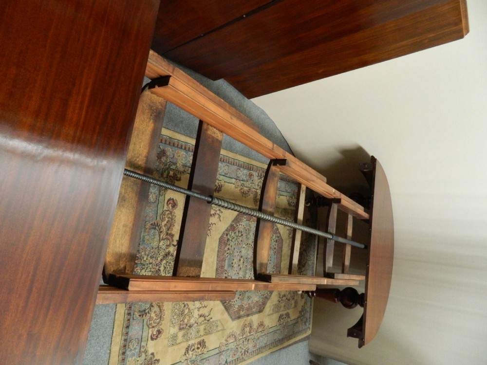 large 12' mahogany extending dining table View V