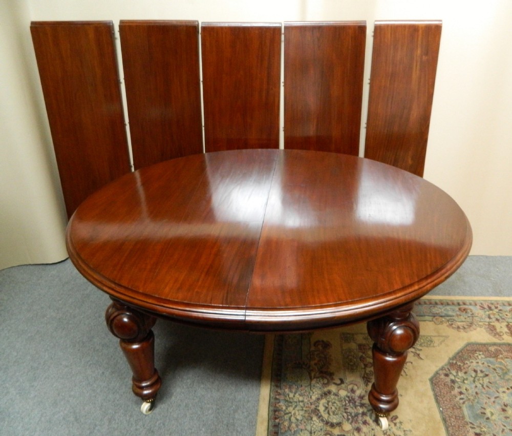 large 12' mahogany extending dining table View VI