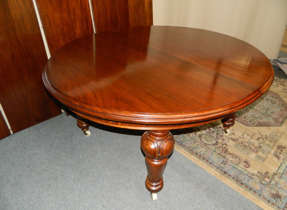 large 12' mahogany extending dining table View VII