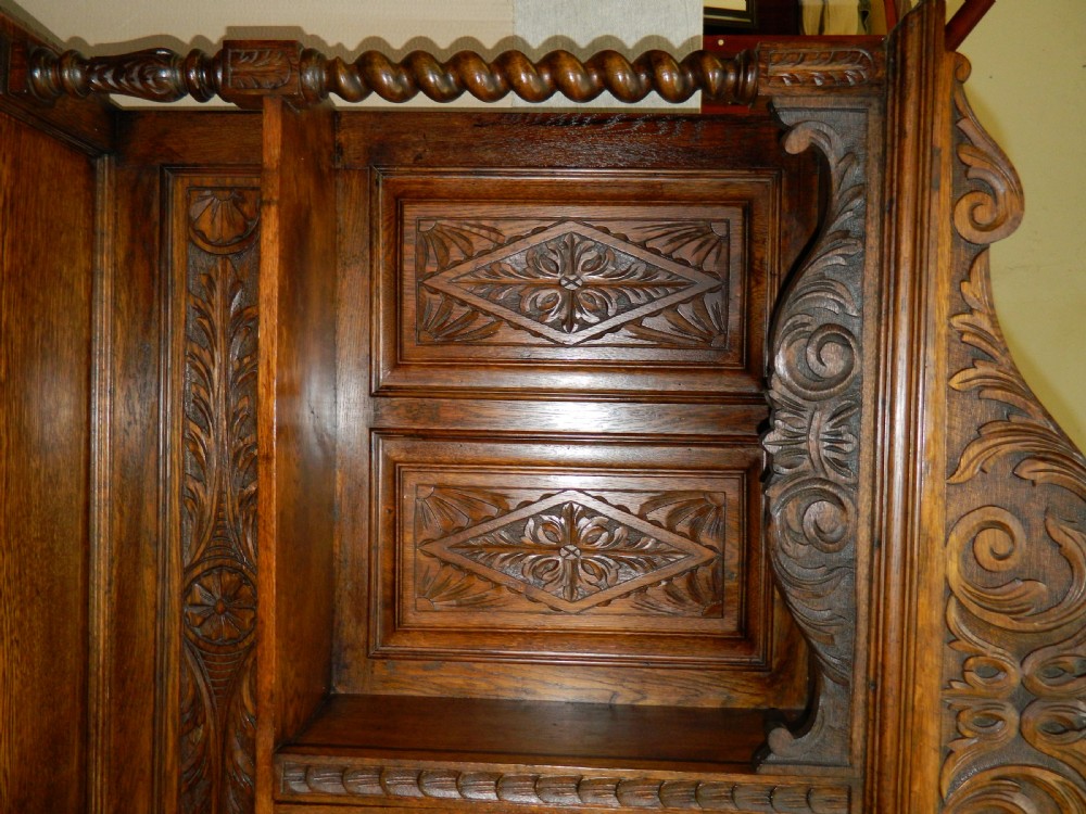 carved oak Green Man sideboard View III