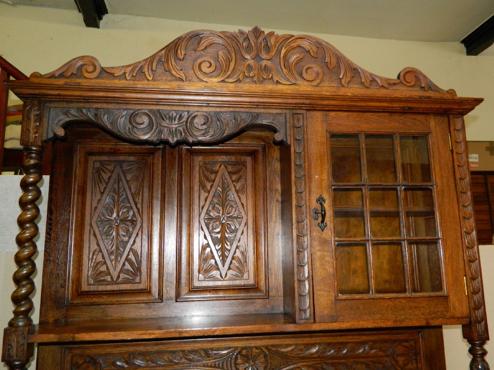 carved oak Green Man sideboard View IV