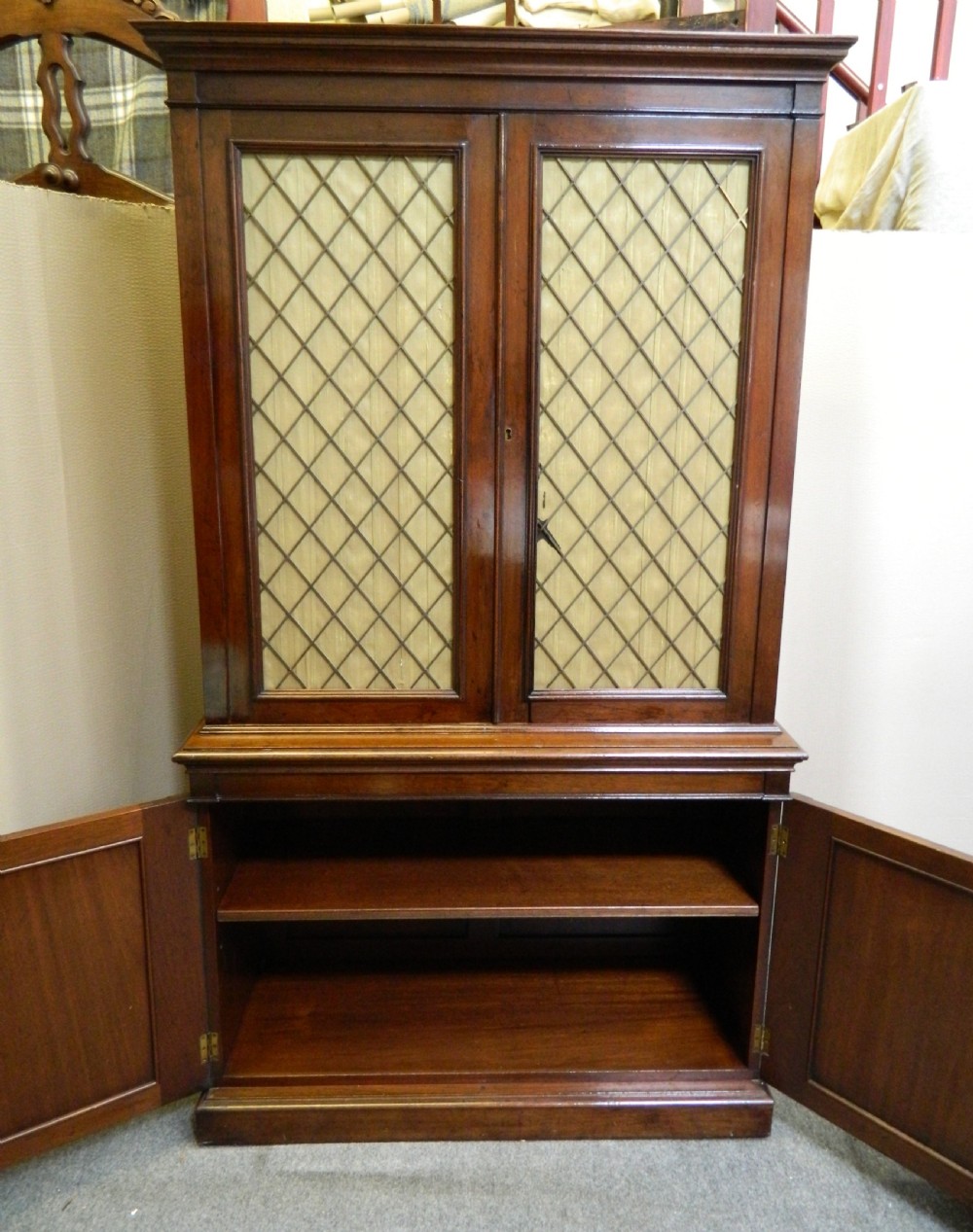 mahogany cabinet bookcase View III
