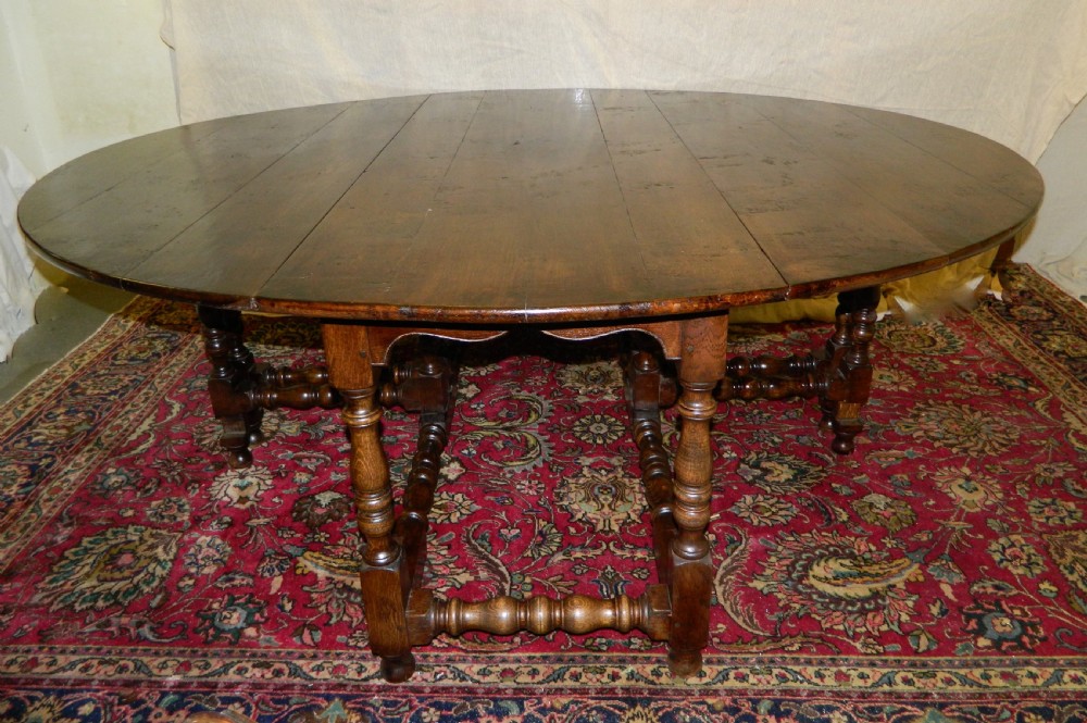 large oak double gate gateleg dining table