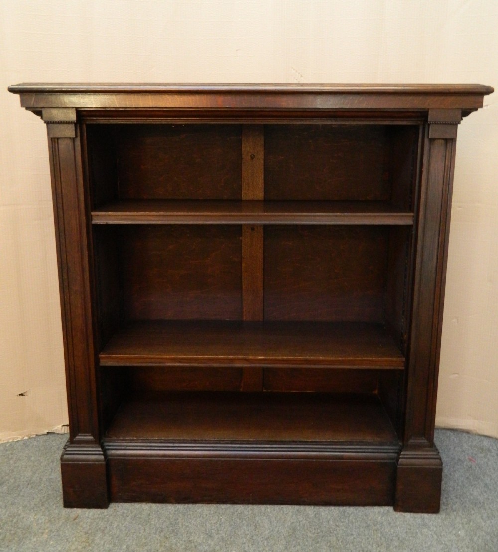 pair of oak bookcases View III