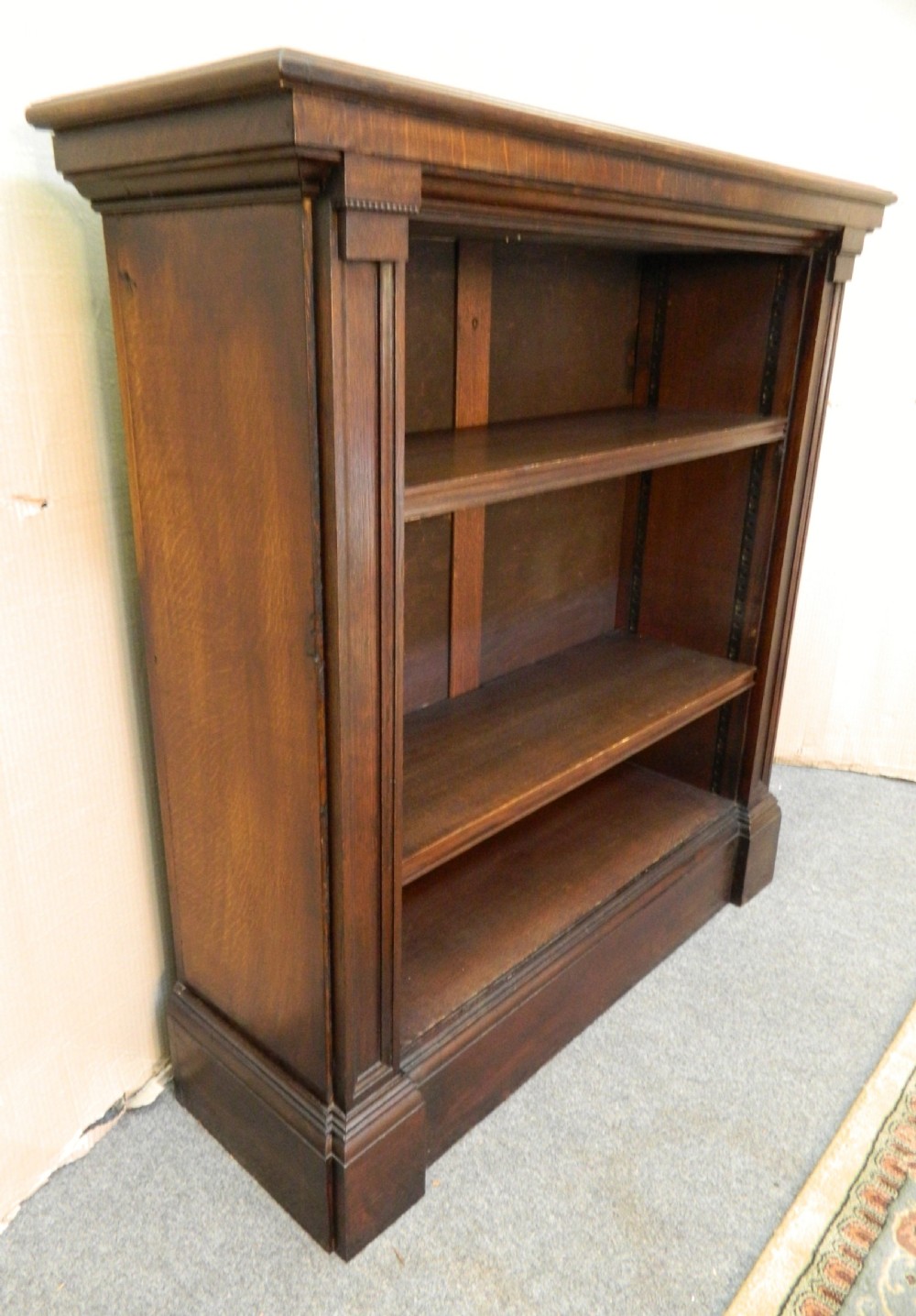 pair of oak bookcases View V