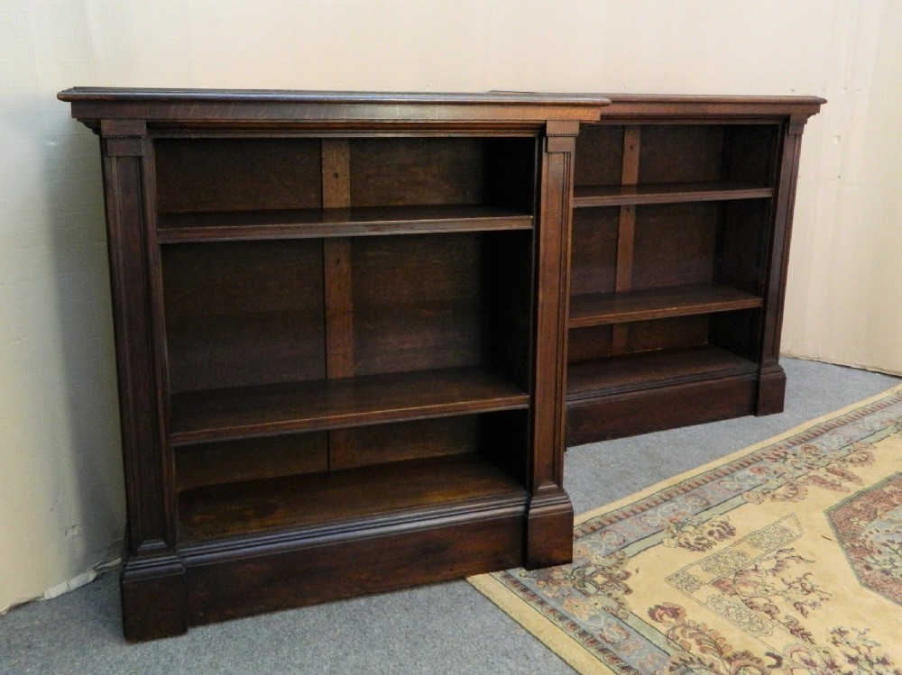 pair of oak bookcases View VI