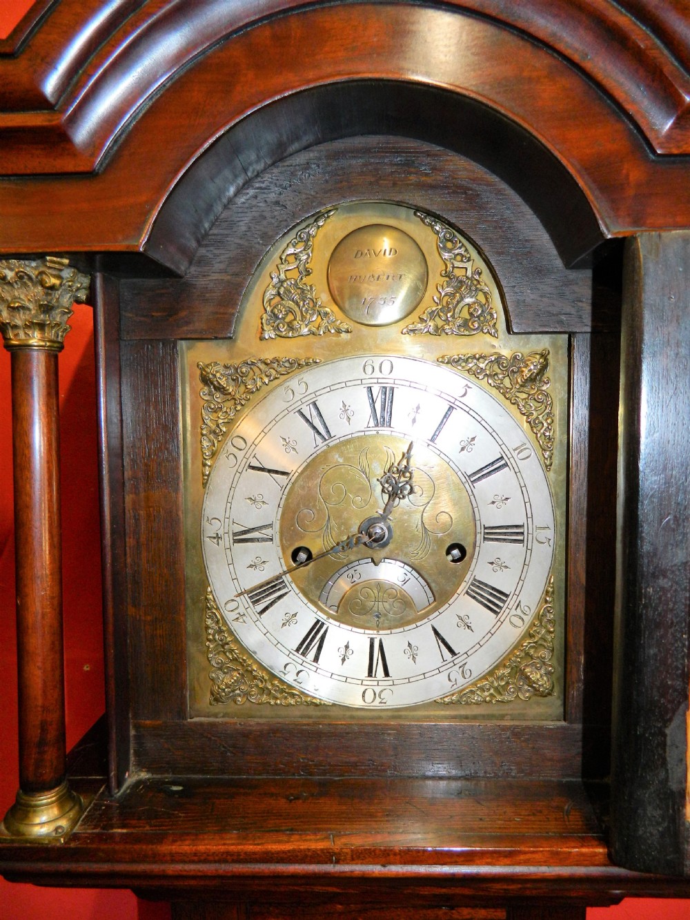 mahogany grandmother clock View V