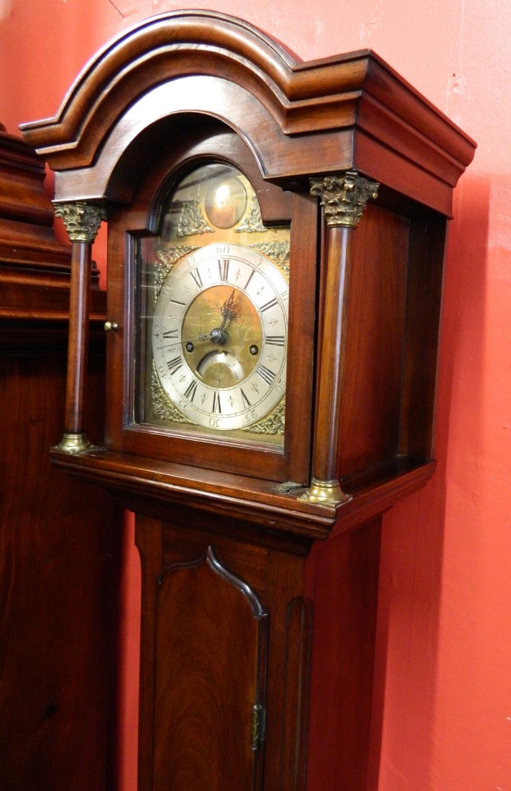 mahogany grandmother clock View VI