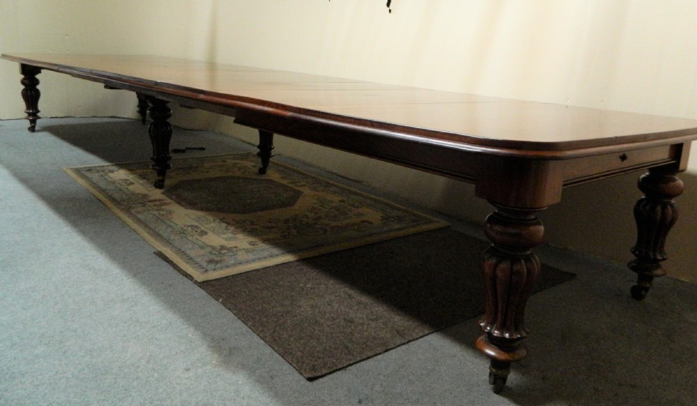 18' extending mahogany dining table View V