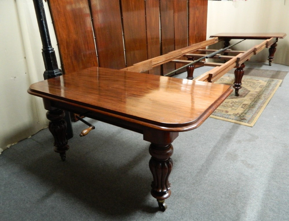 18' extending mahogany dining table View VIII