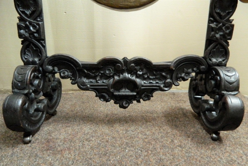 carved oak dinner gong View II