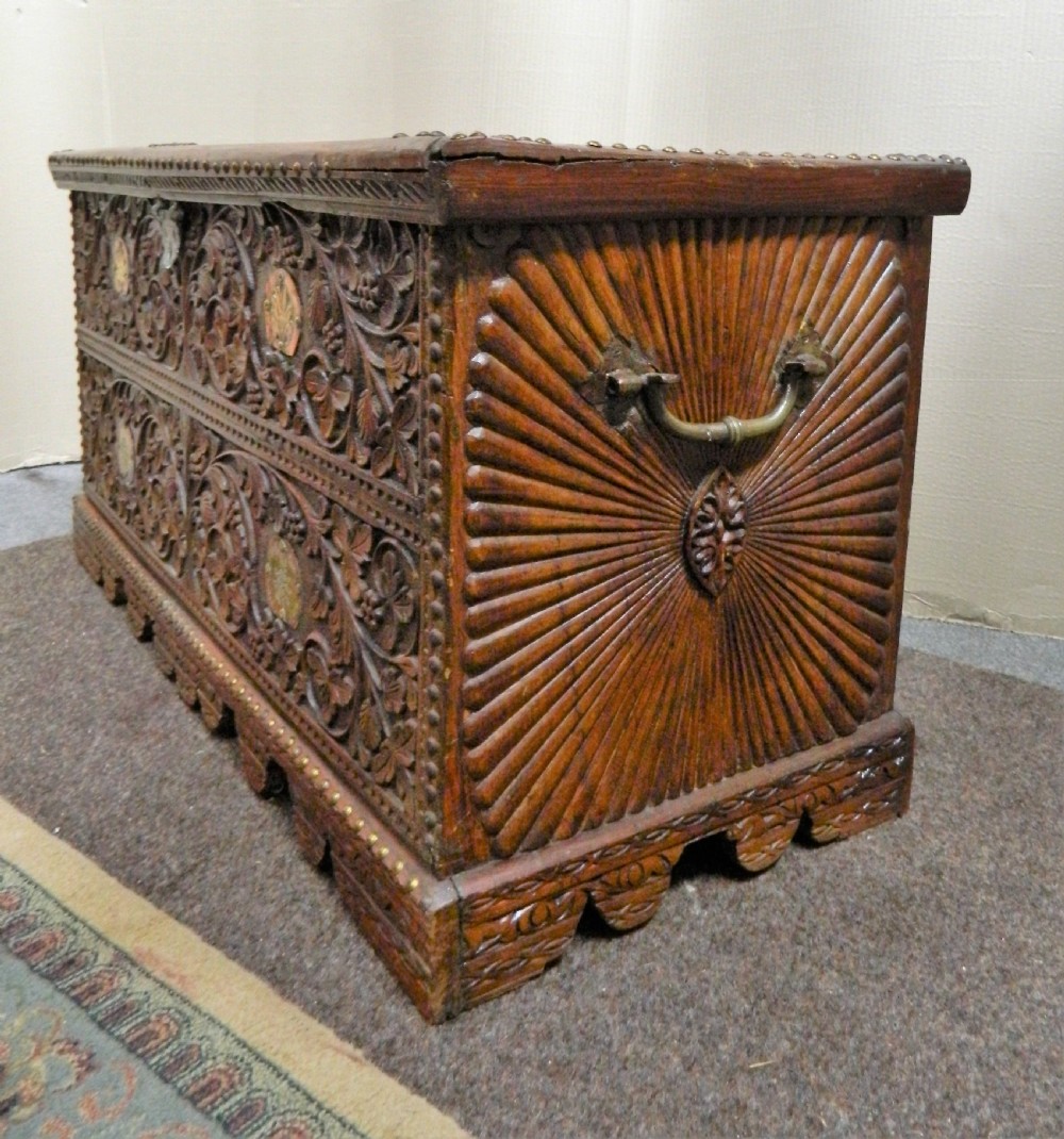 carved Indian trunk  View IV