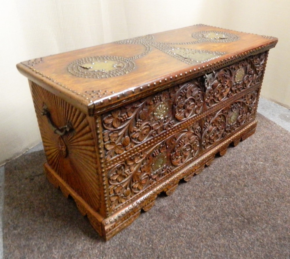 carved Indian trunk  View V