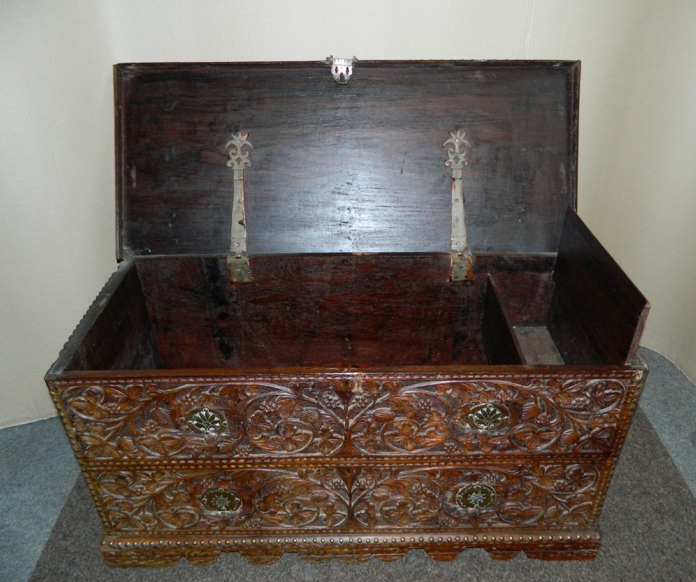 carved Indian trunk  View VI