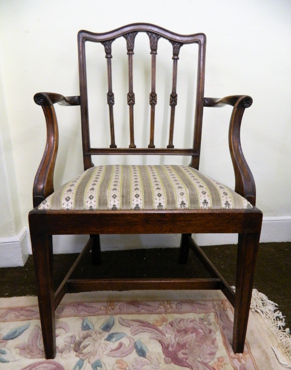 set of 8 mahogany dining chairs View II