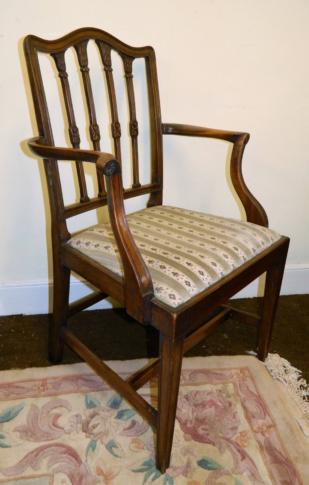 set of 8 mahogany dining chairs View III