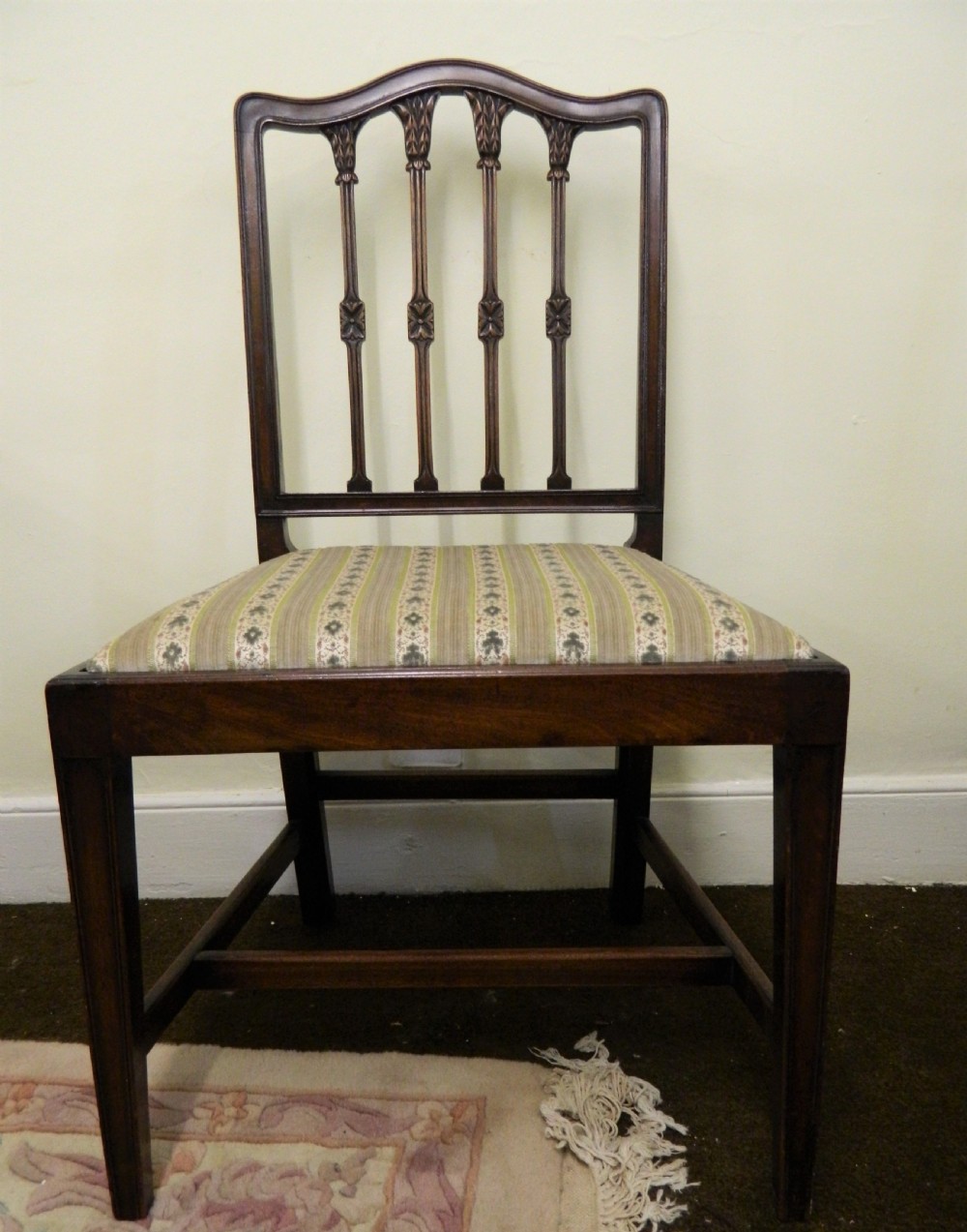 set of 8 mahogany dining chairs View IV
