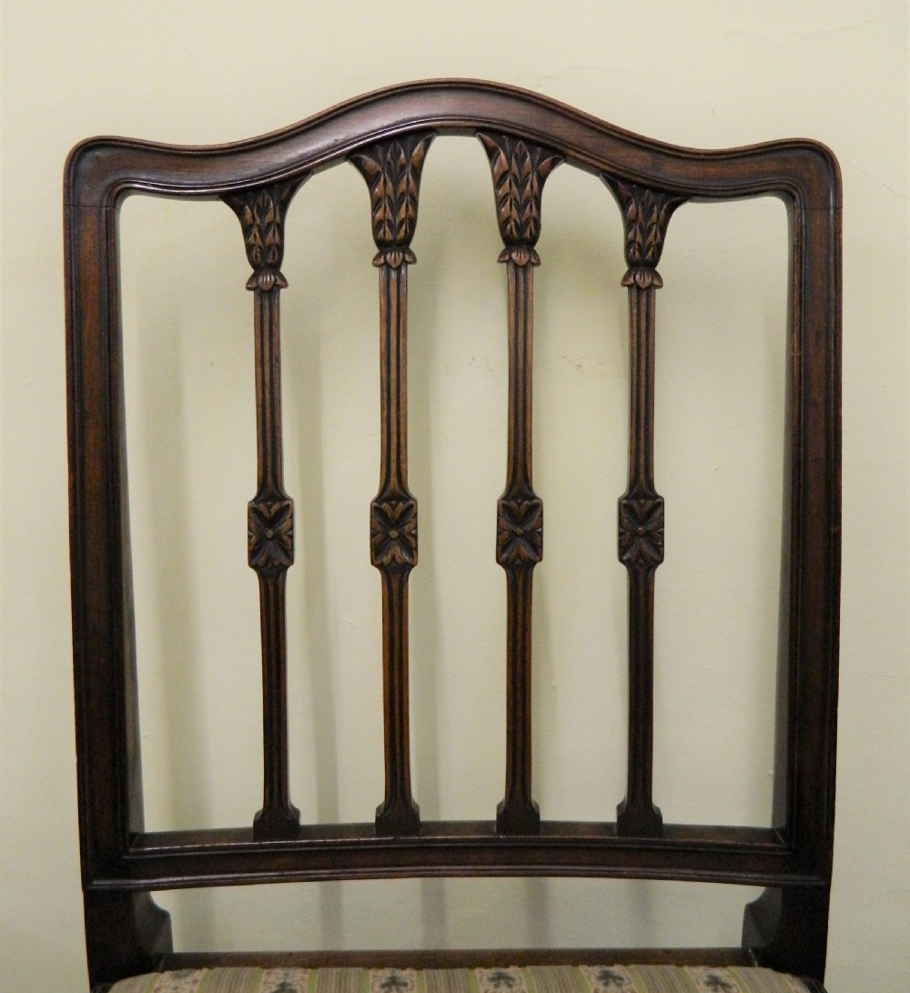 set of 8 mahogany dining chairs View V