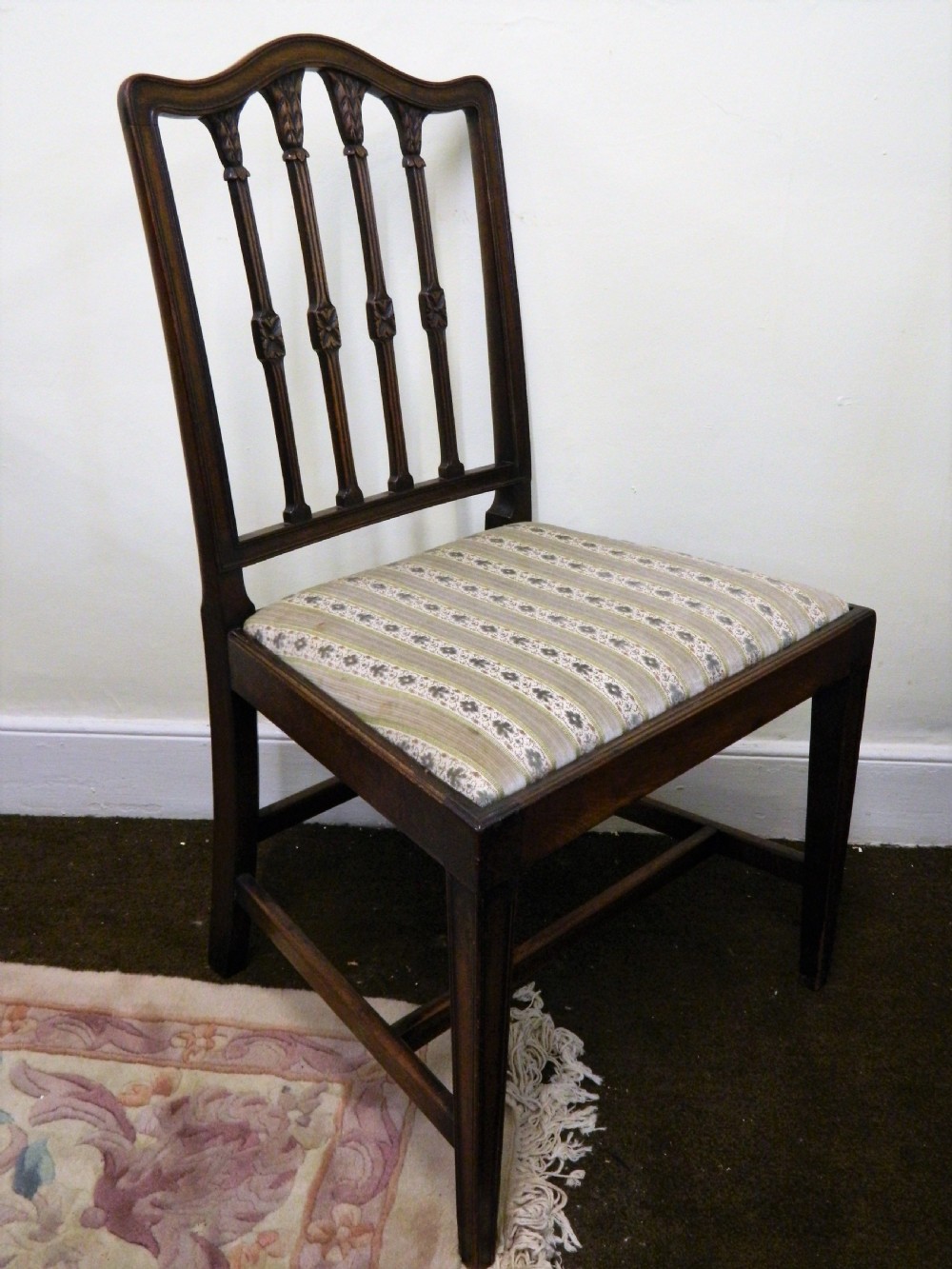 set of 8 mahogany dining chairs View VII