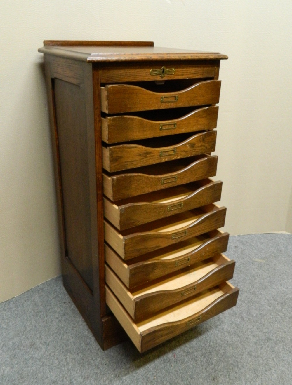 Globe Wernicke oak filing cabinet View III