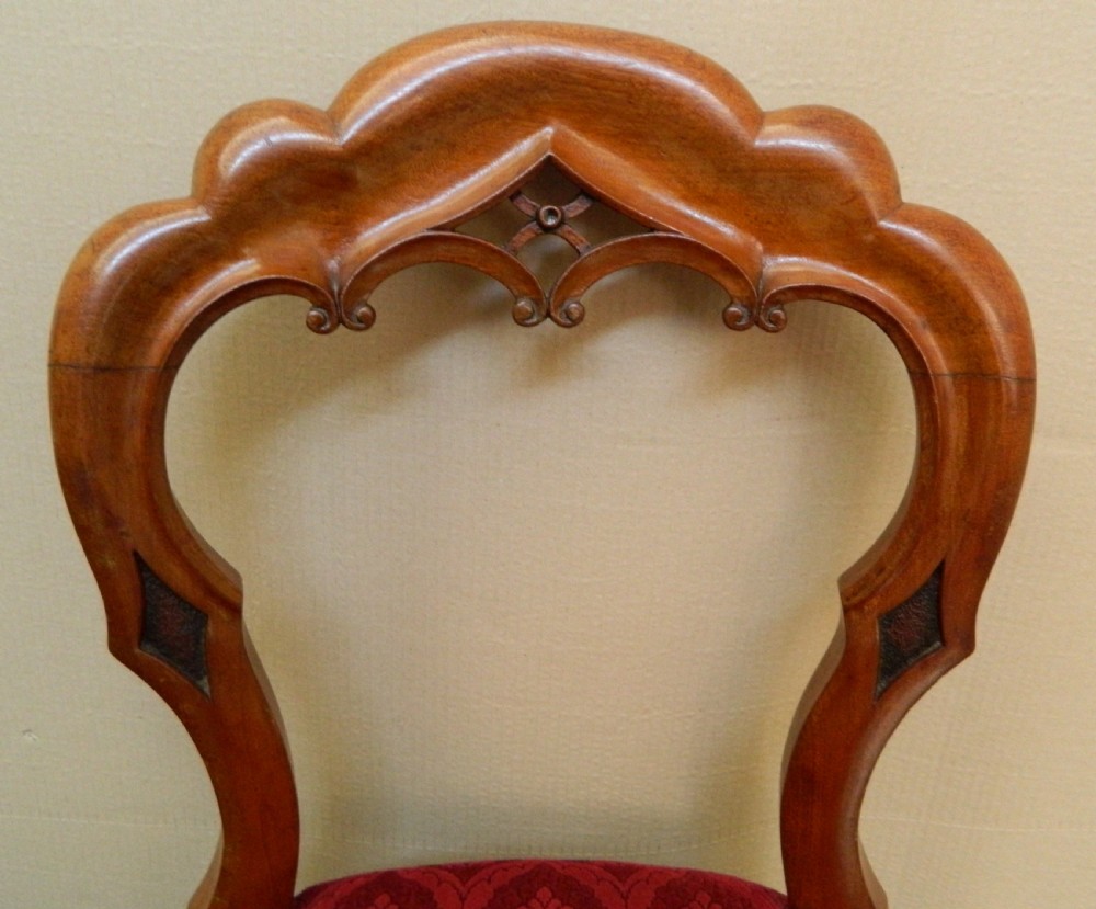 set of 8 mahogany dining chairs View III