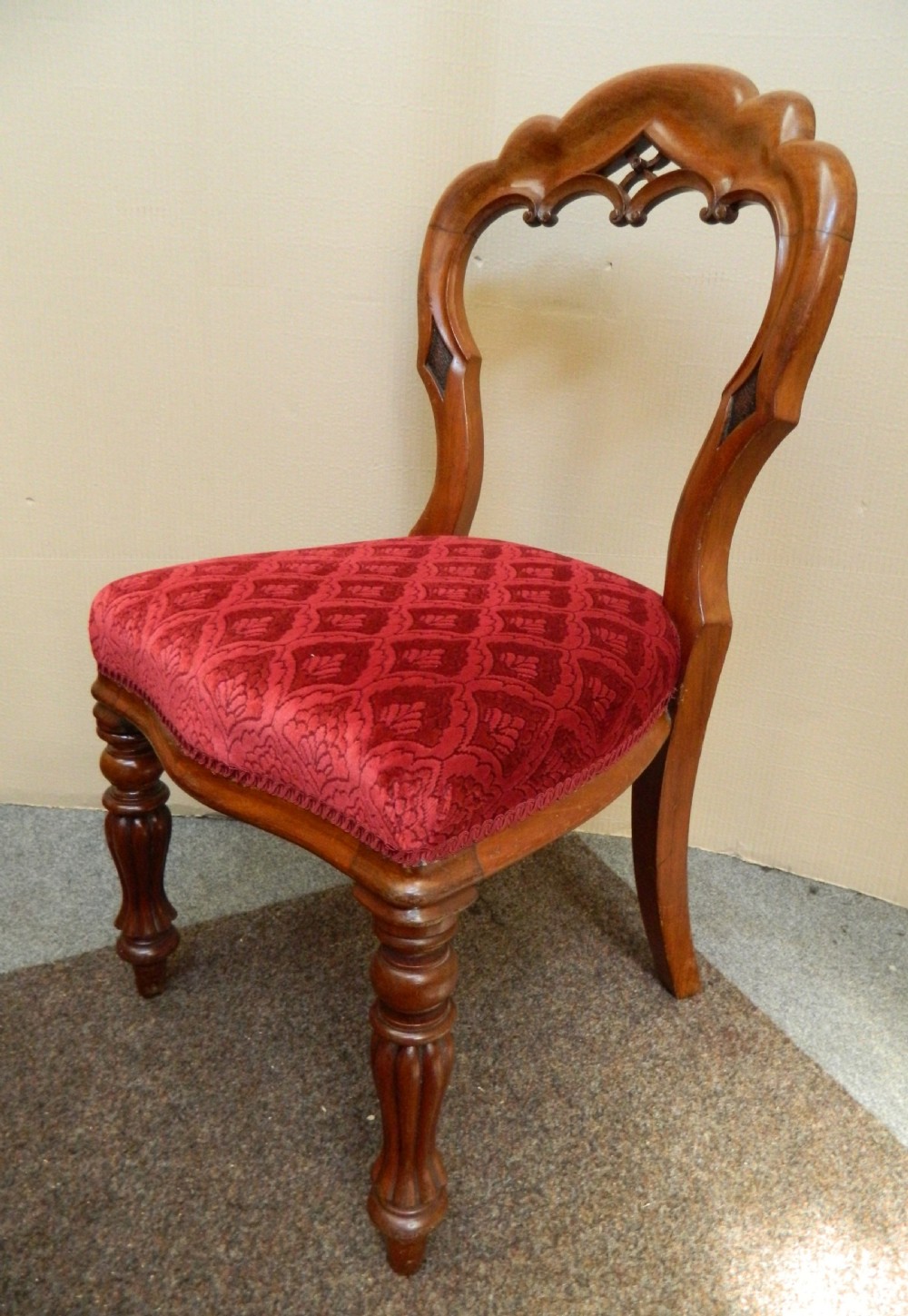 set of 8 mahogany dining chairs View V