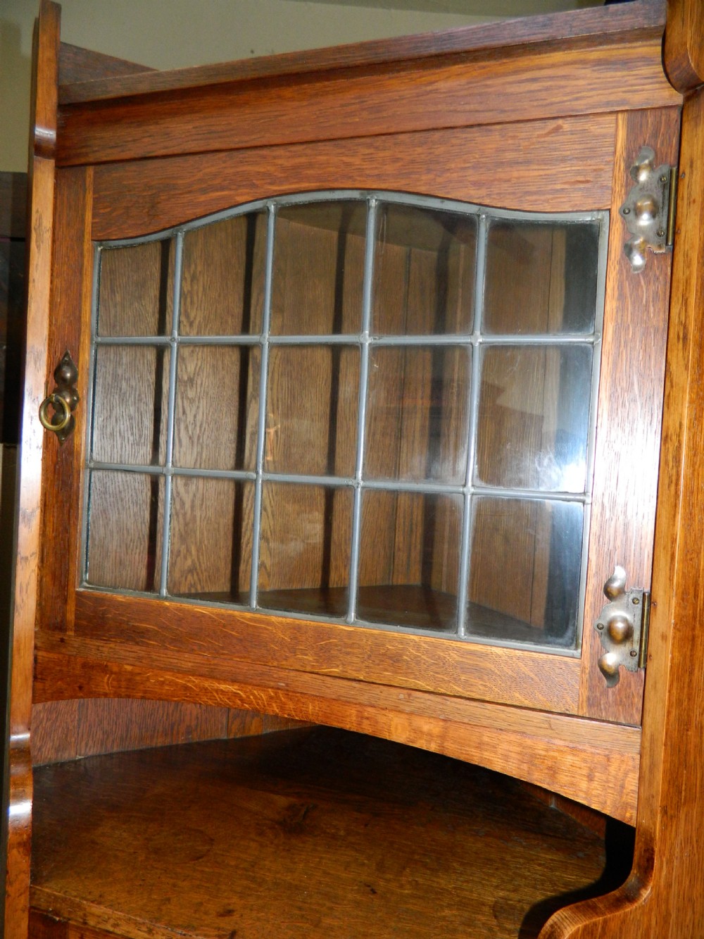 pair of oak Arts & Crafts cabinets in the manner of Liberty View VI