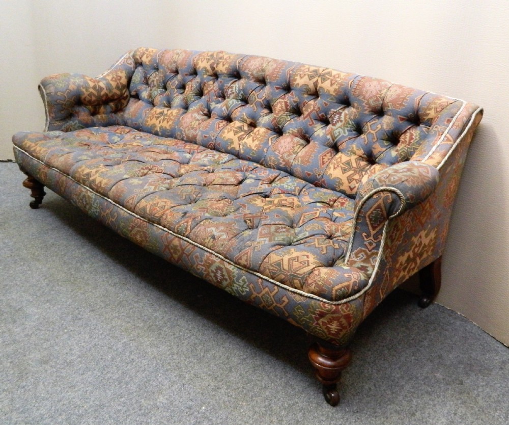 Victorian button back sofa View III