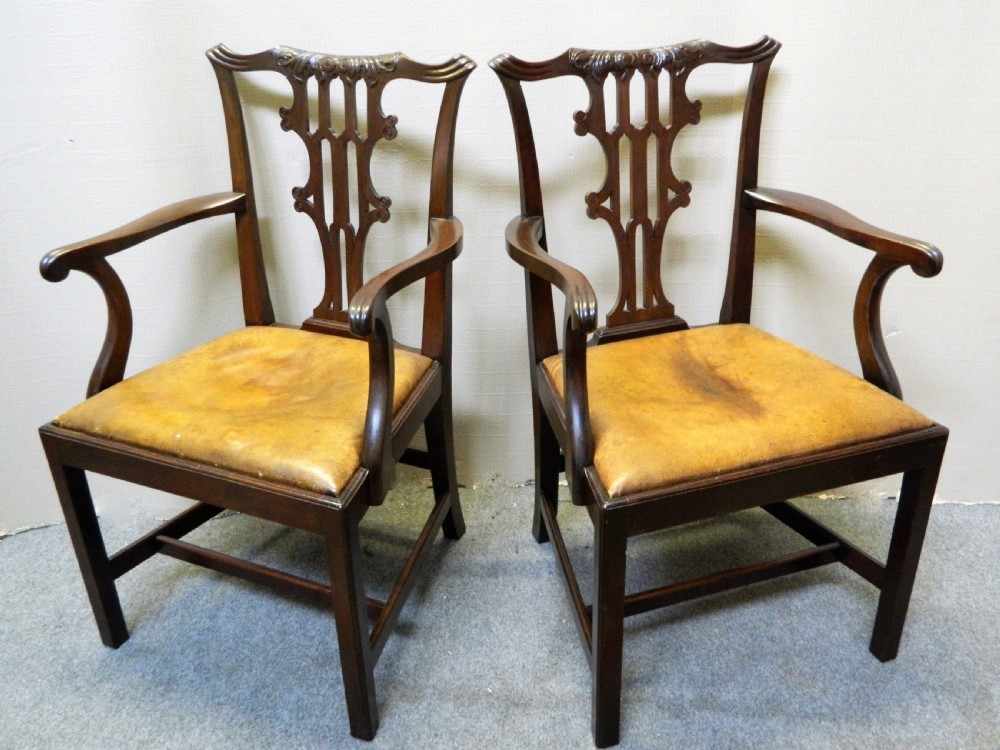set of 10 mahogany dining chairs View VI
