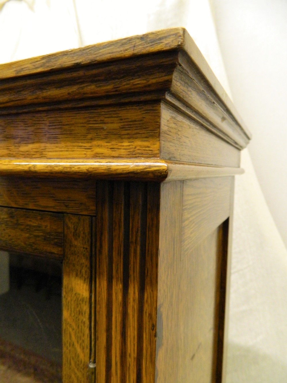 large oak bookcase View II