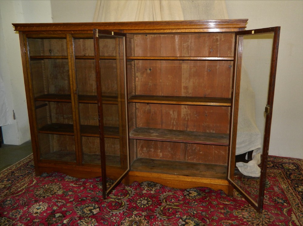 large oak bookcase View V