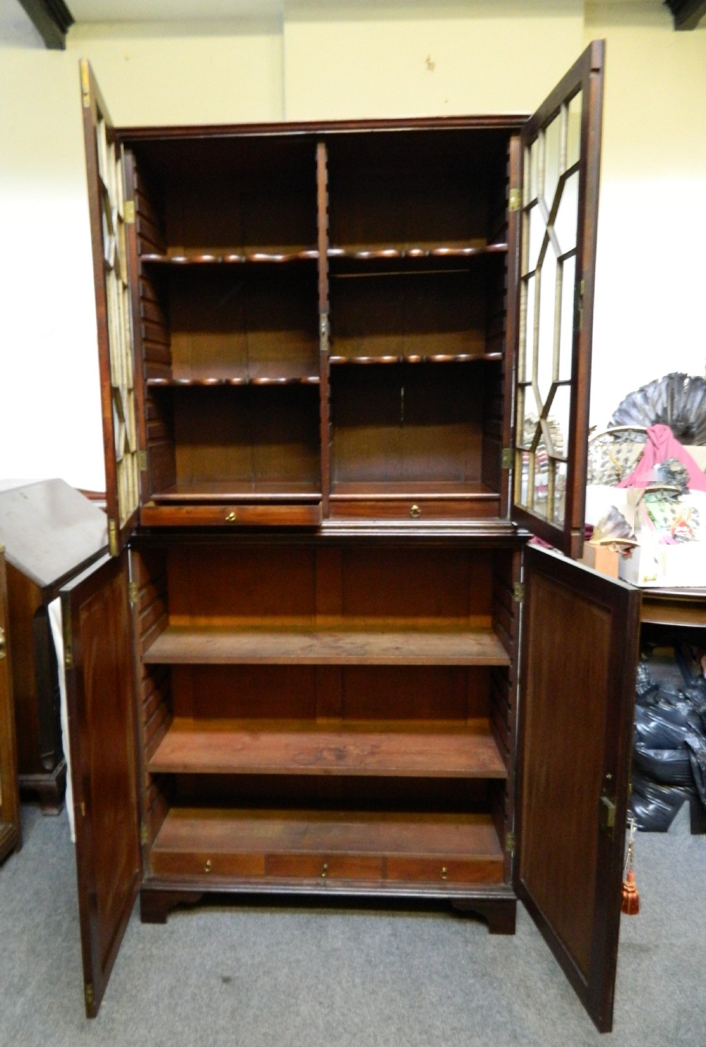 Georgian mahogany estate cabinet View V
