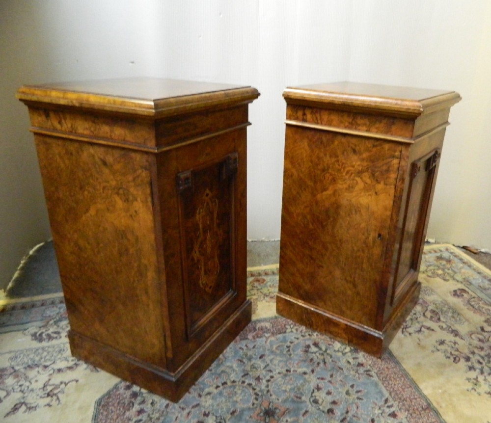 Pair of walnut bedside cabinets View IV